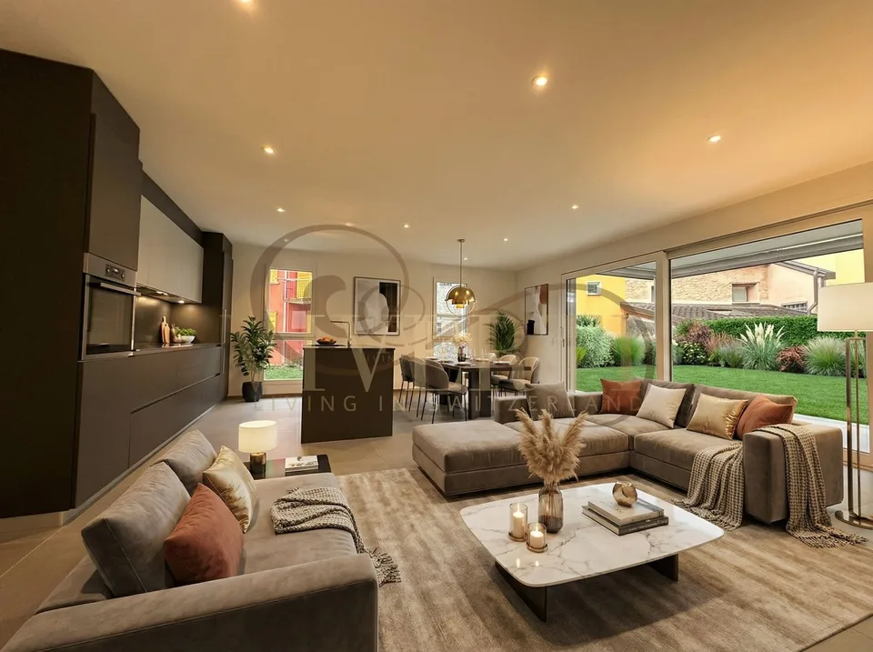NUOVISSIMO 3.5 LOCALI CON GIARDINO PRIVATO A LUMINO