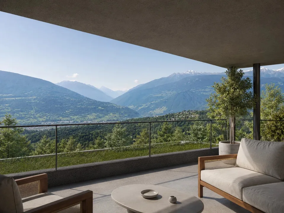 Savièse ? Appartamento 2.5 locali nuovo con grande terrazza e spazio verde privato