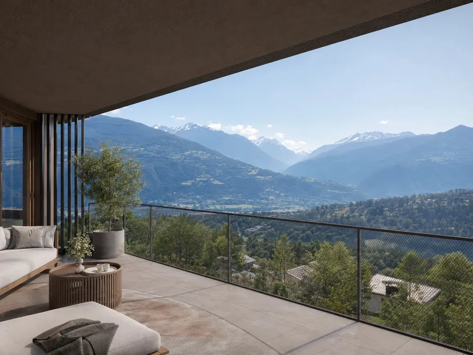 Savièse ? Appartamento 2.5 locali nuovo con grande terrazza e spazio verde privato