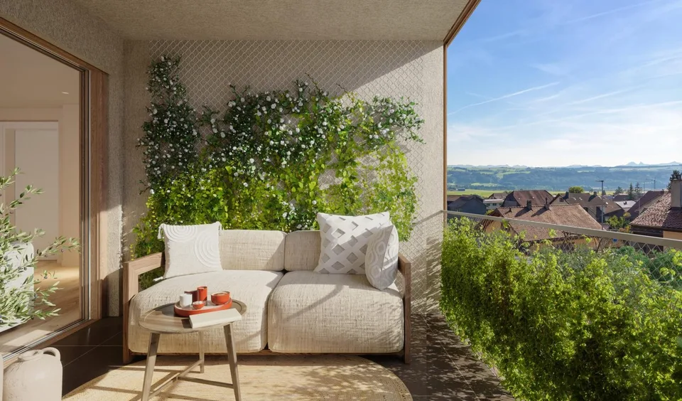 Superbe 3.5 pièces neuf avec spacieuse loggia