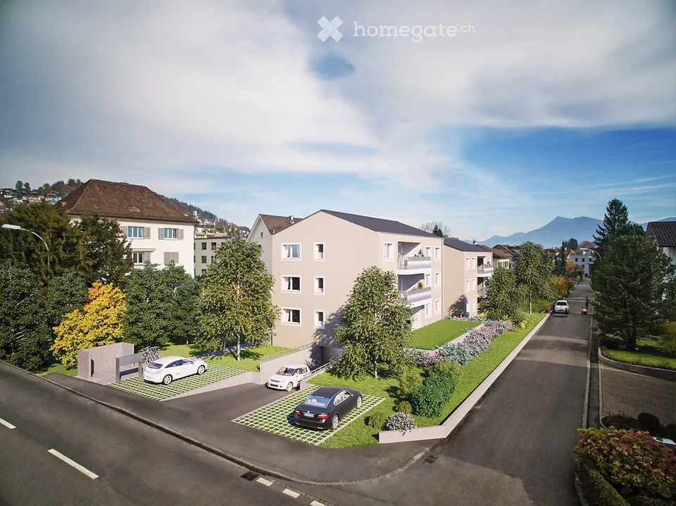 Ruhige Wohnung mit grosser Terrasse und Sicht auf den Pilatus