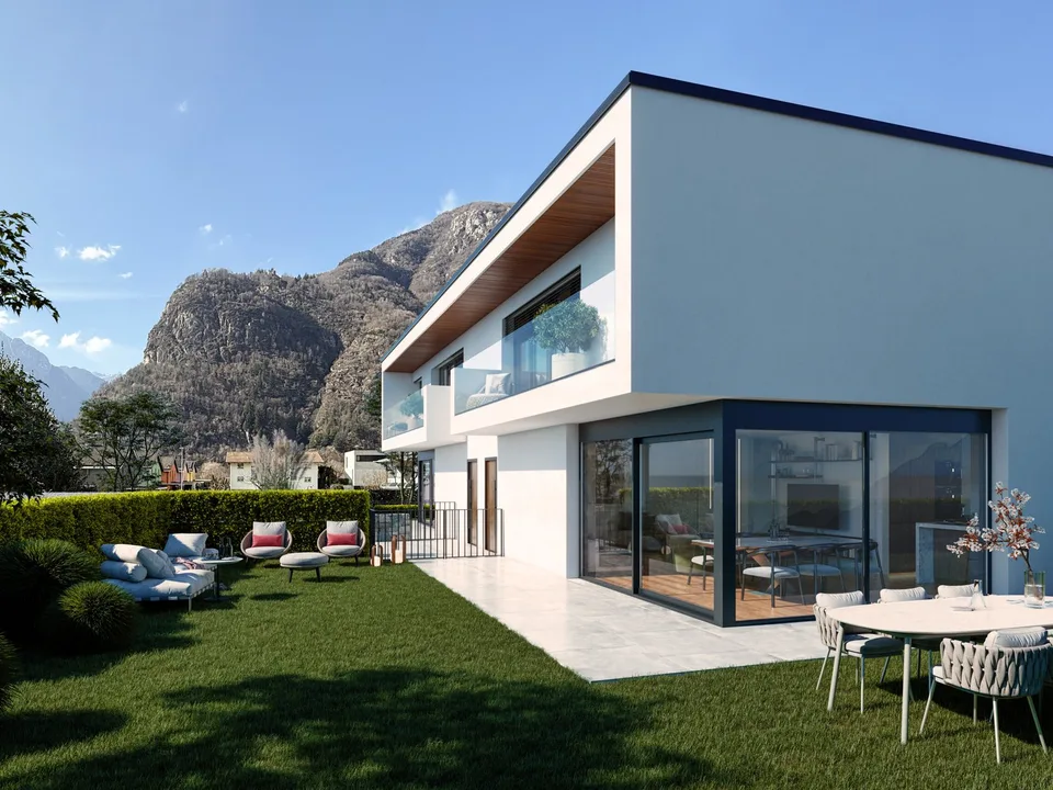 MODERNA VILLA DI 4.5 LOCALI CON GIARDINO PRIVATO A BIASCA