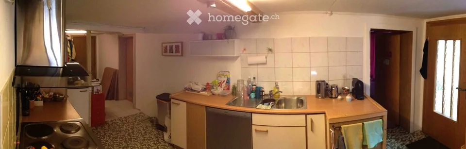 À louer à partir du 1er sept Madiswil: appartement 3,5 pièces au rez-de-chaussée