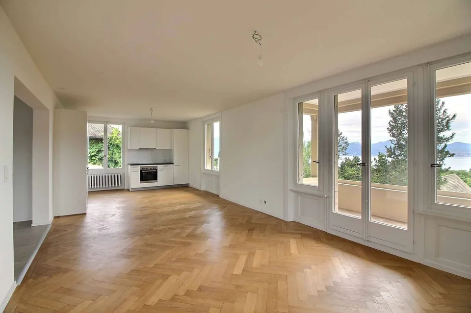 Superbe appartement entièrement rénové avec vue imprenable sur le lac
