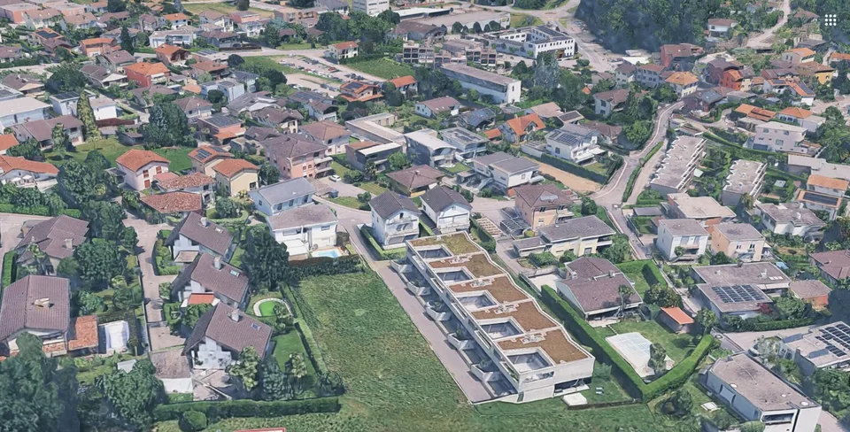 Bauplatz mit genehmigtem Projekt in Gravesano