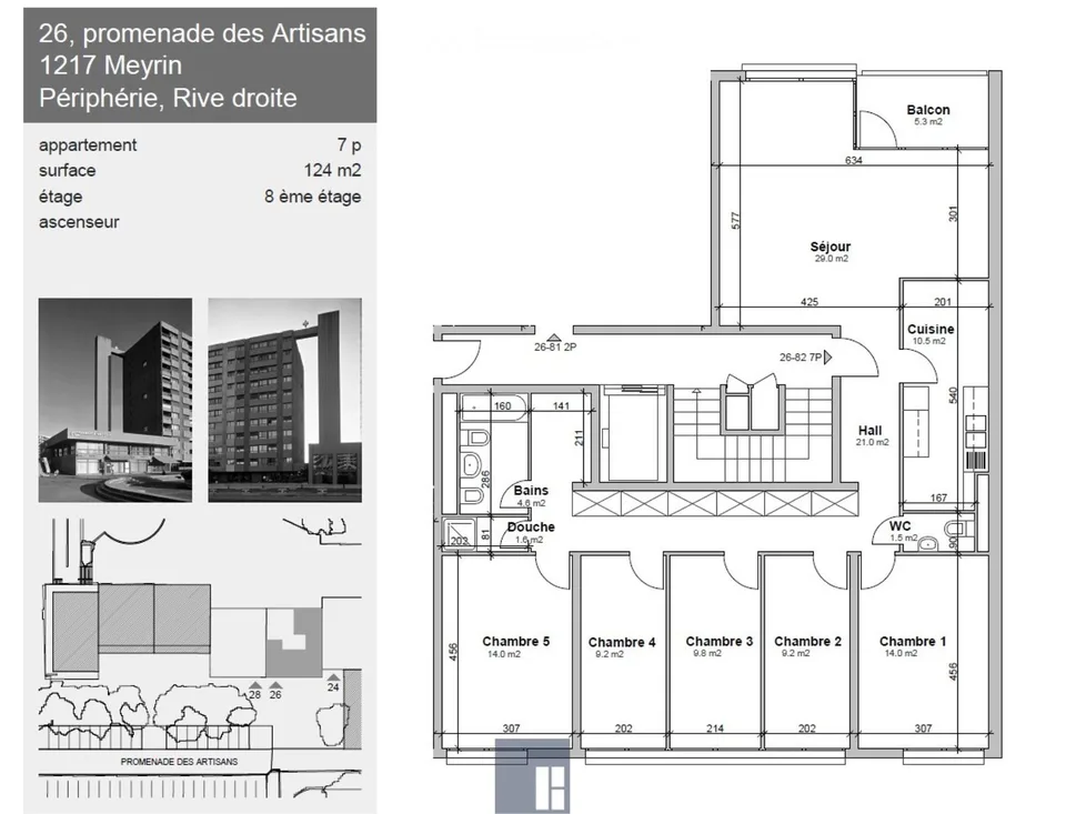 Reprise de bail  7 pièces de 124 m² à Meyrin
