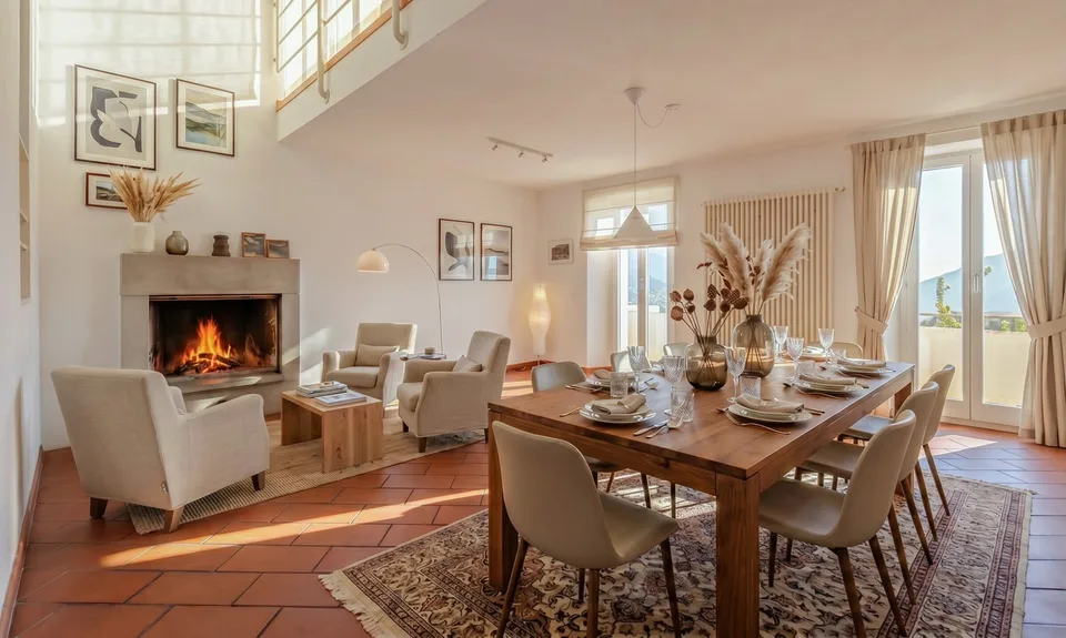 DIMORA STORICA DI 9 LOCALI CON TERRAZZA PANORAMICA AD AROGNO