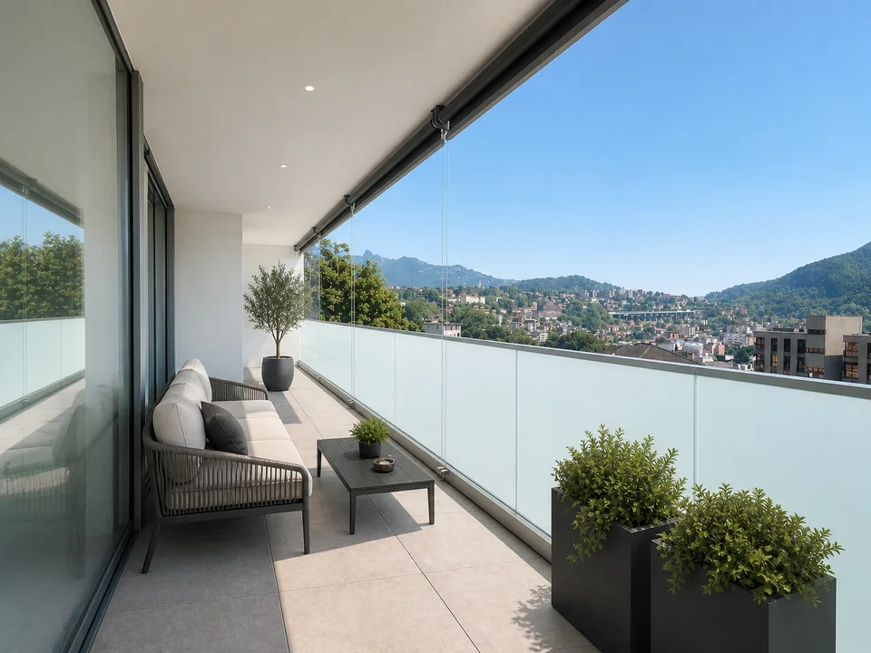 Elegante penthouse de haut standing, 4,5 pièces avec vue sur Vacallo