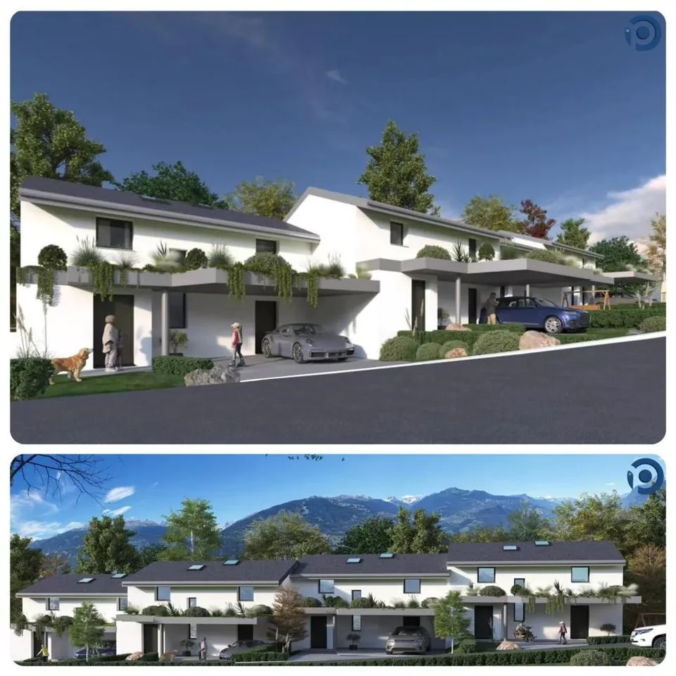 Villas mitoyennes, neuves, Conthey, cadre idyllique, 4,5 pces, 5.5 pces, pelouses, terrasses, soleil, vignoble, ski