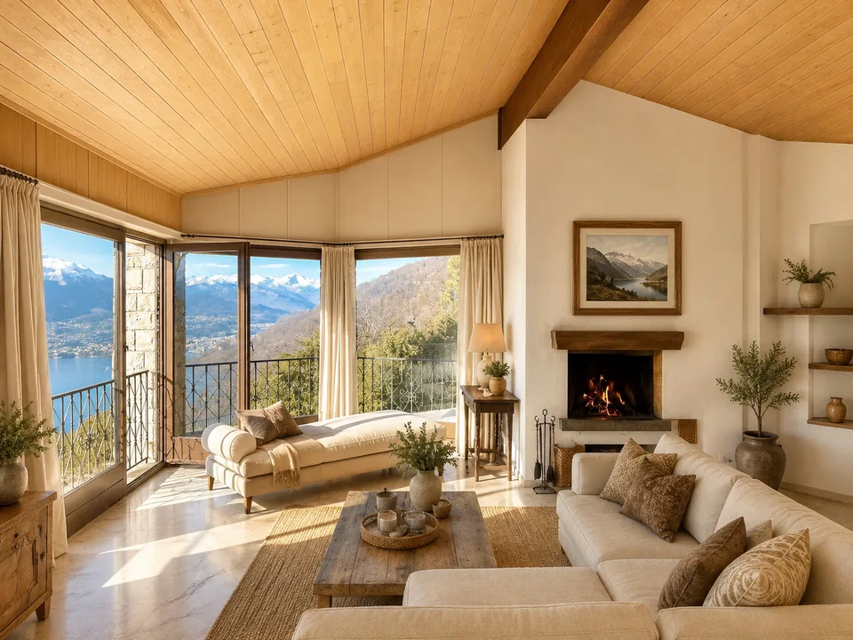 AMPIA CASA 4.5 LOCALI CON SPETTACOLARE VISTA LAGO AD AROGNO