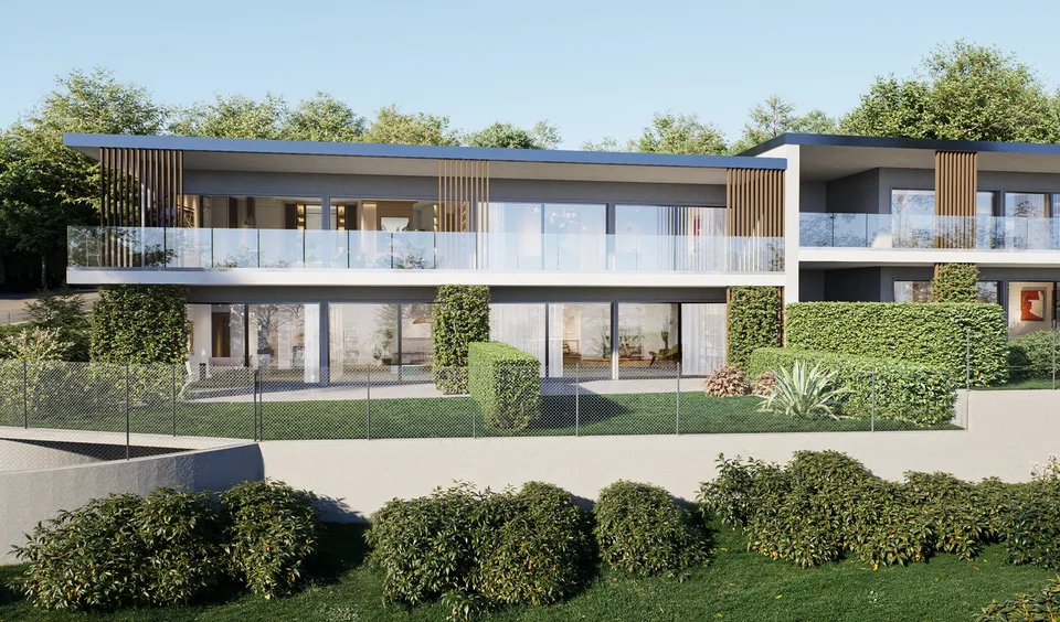 4.5 LOCALI CON GRANDE GIARDINO E VISTA LAGO A LUGANO