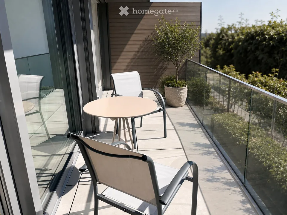 Appartement meublé moderne avec vue sur le lac