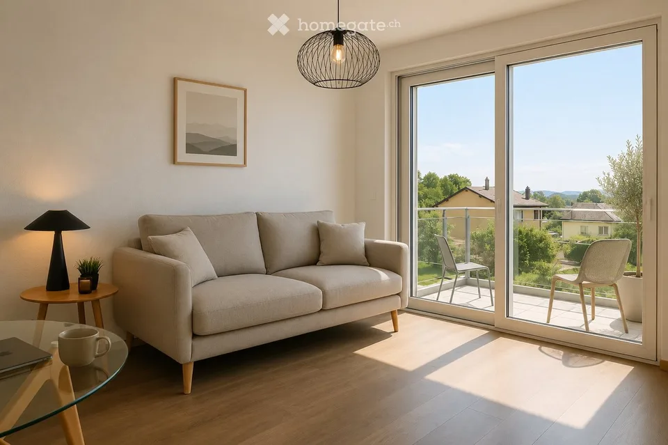 Appartement meublé moderne avec vue sur le lac