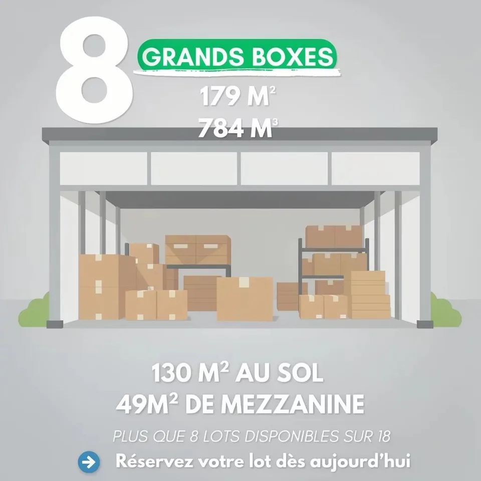 À louer ? Boxes de stockage modulables avec mezzanine | Saxon ? Accès direct A9
