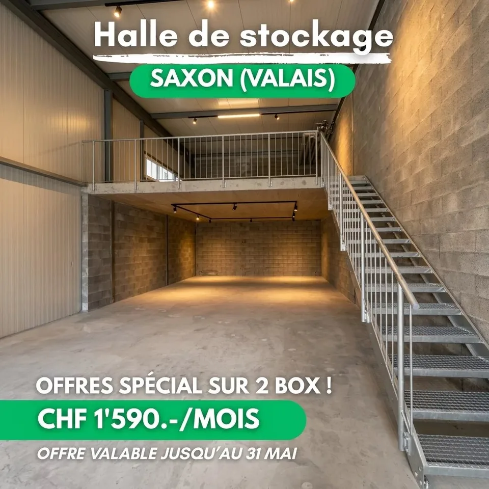 À louer ? Boxes de stockage modulables avec mezzanine | Saxon ? Accès direct A9