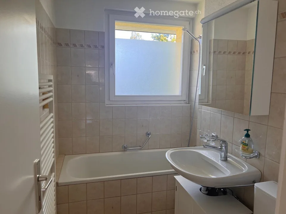 Vivre calmement dans le vert – appartement 4 pièces avec grande garage à Umiken