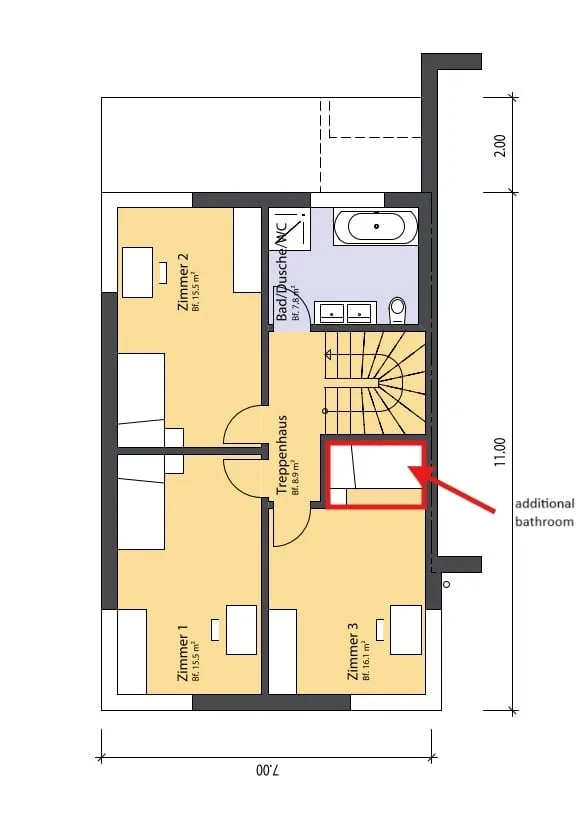 230qm Einfamilienhaus - Grosses Wohnzimmer mit Terassen an 3 Seiten / Master Suite mit Dachterasse