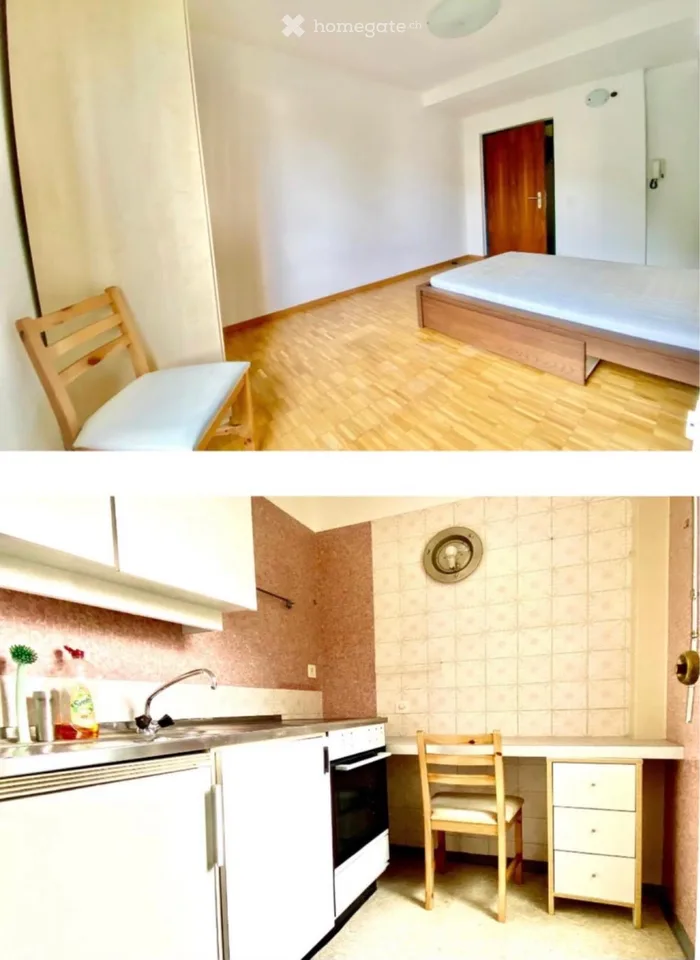 Appartement de 1,5 pièces en location dans une résidence avec piscine