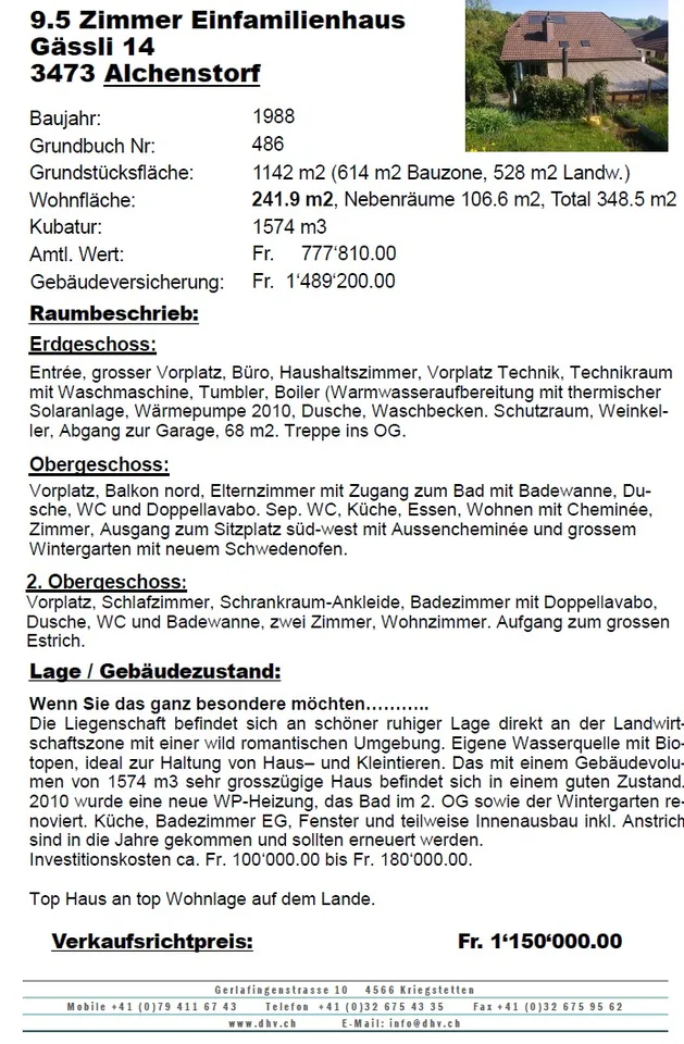 Top 9 1/2 Zimmer Einfamilienhaus im Grünen – Foto 21 von 21