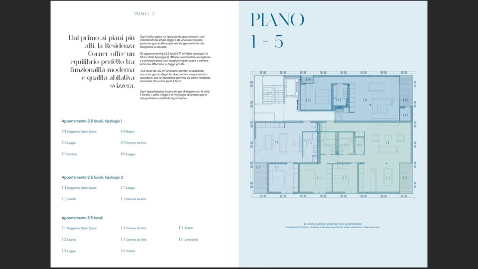 Neue 3.5-Zimmer-Wohnungen mit 122 m² und Loggia im Herzen von Locarno – Foto 6 von 13
