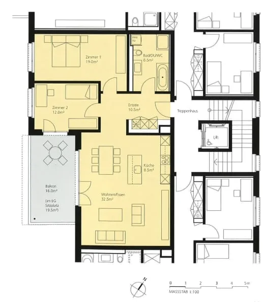 Bel appartement de 3,5 pièces, lumineux, au 1er étage avec vue sur les montagnes cherche un nouveau propriétaire – photo 27 sur 31