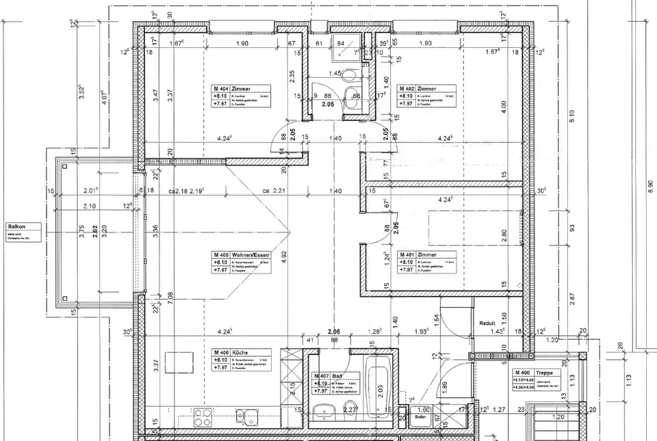 Appartement unique de 4,5 pièces au 3e étage
