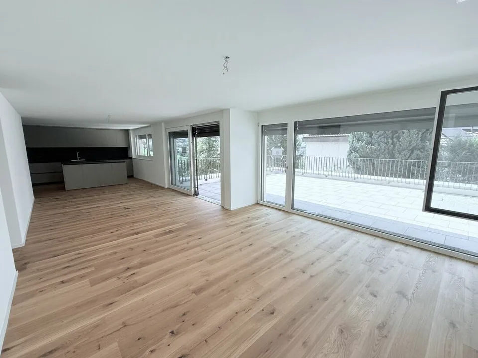 Appartamento unico con vista panoramica alpina a Brig e grande terrazza soleggiata
