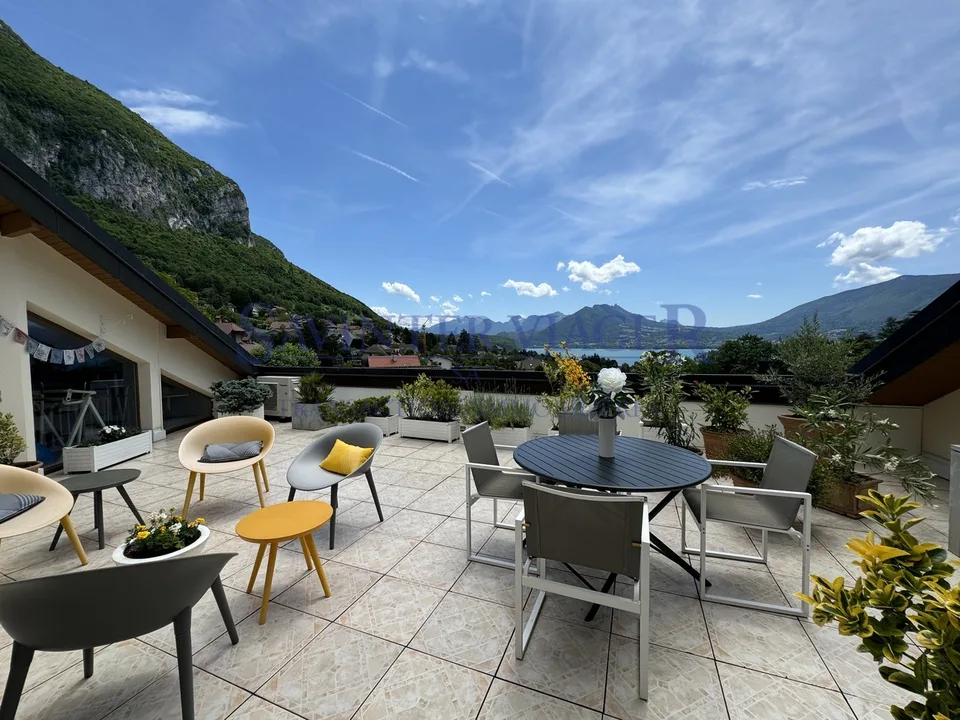 Villa sur les toits. Terrasse de 60m2. Vue lac 180. VIAGER.