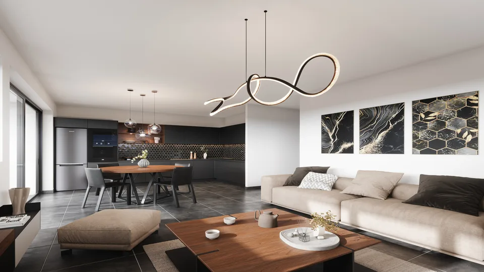 A VENDRE APPARTEMENT AVEC PELOUSE PRIVATIVE 3.5 PCES A GRONE
