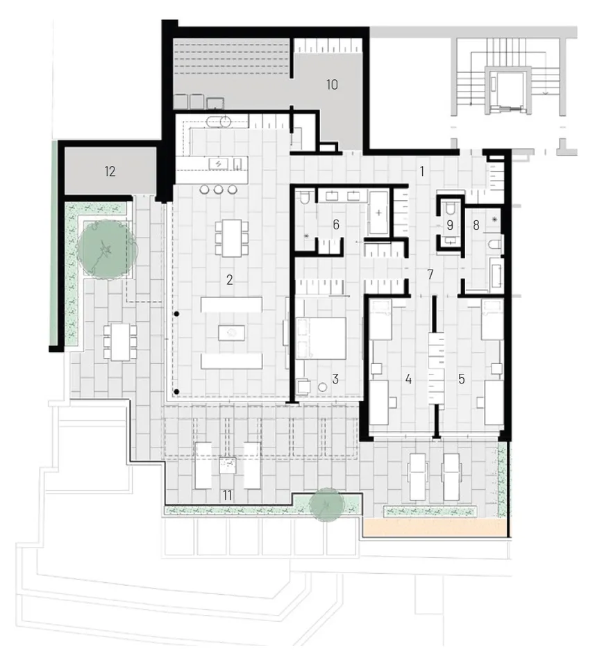 Nouveau bâtiment : appartement terrasse 4,5 pièces, 160 m² - Vivre sur la pente ensoleillée – photo 6 sur 12