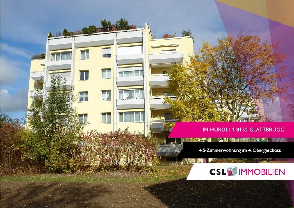Attraktive 4.5-Zimmerwohnung im 4. Obergeschoss in Glattbrugg