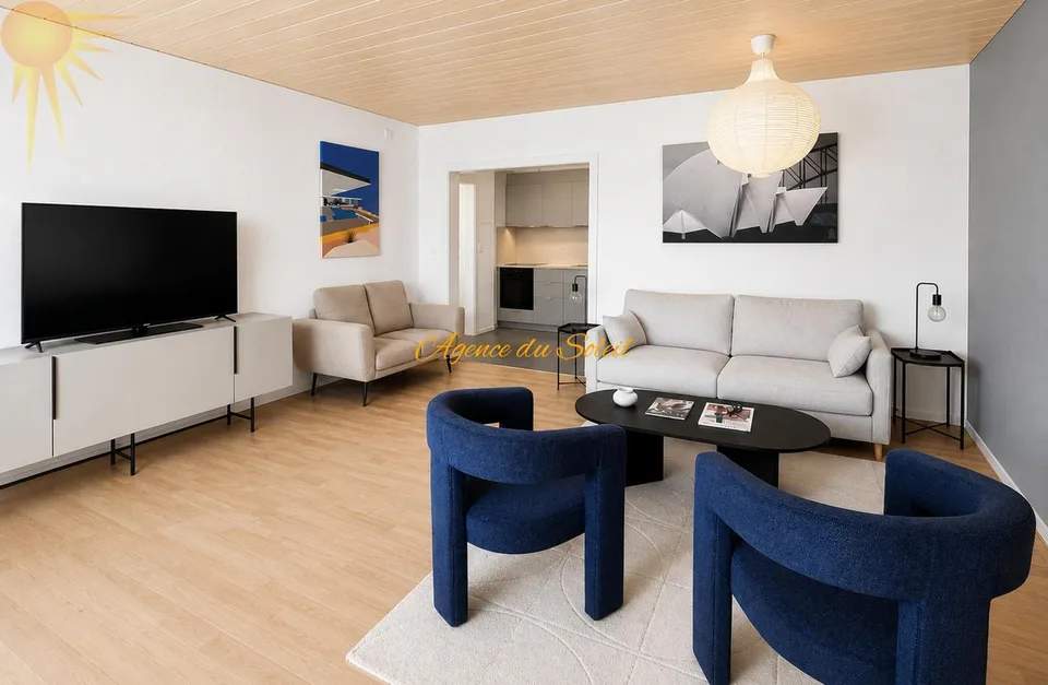 À louer (au mois) ce cosy et vaste studio au centre de Crans !