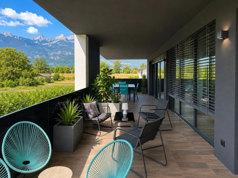 Appartement 3.5 pièces avec grande terrasse couverte