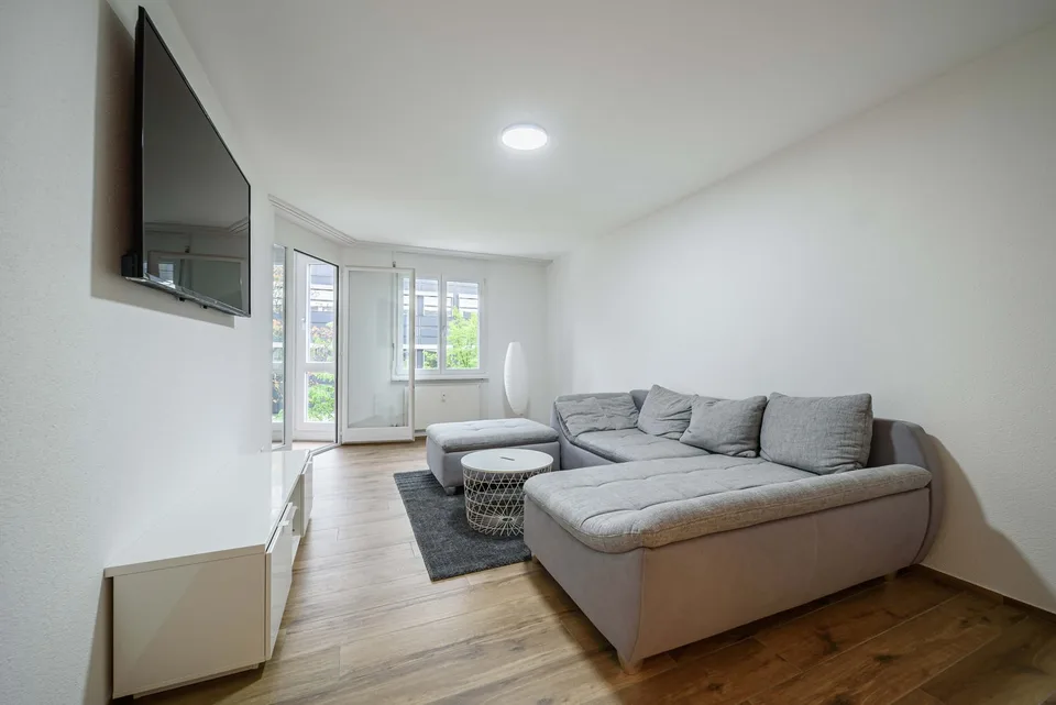 Neu renovierte große 3.5 Zimmerwohnung -Penthouse mit Anbindung an privatem großen Park