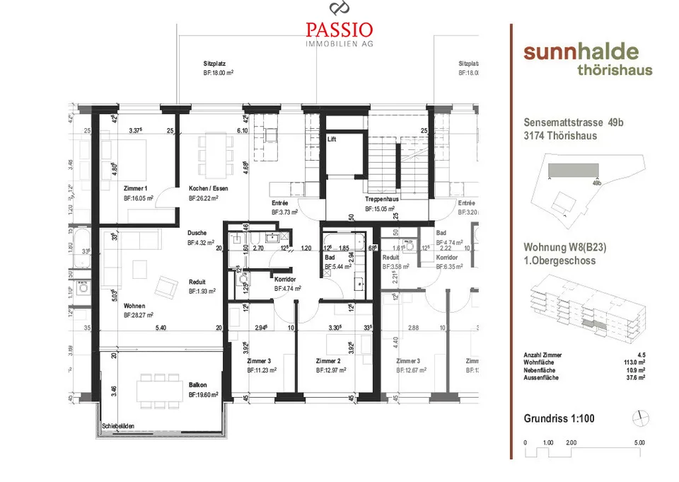 Moderne 4.5-Zimmer Neubau-Wohnung mit hochwertigem Innenausbau