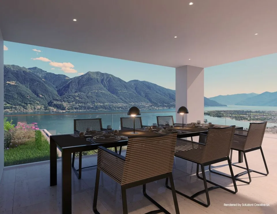 Lussuosi attici 4.5 locali: modernità ed eccellenza con vista lago