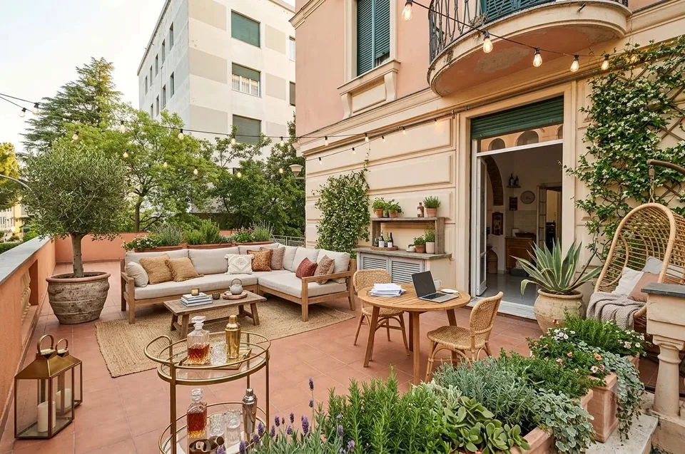 Genova Albaro: appartamento elegante con giardino privato e terrazza