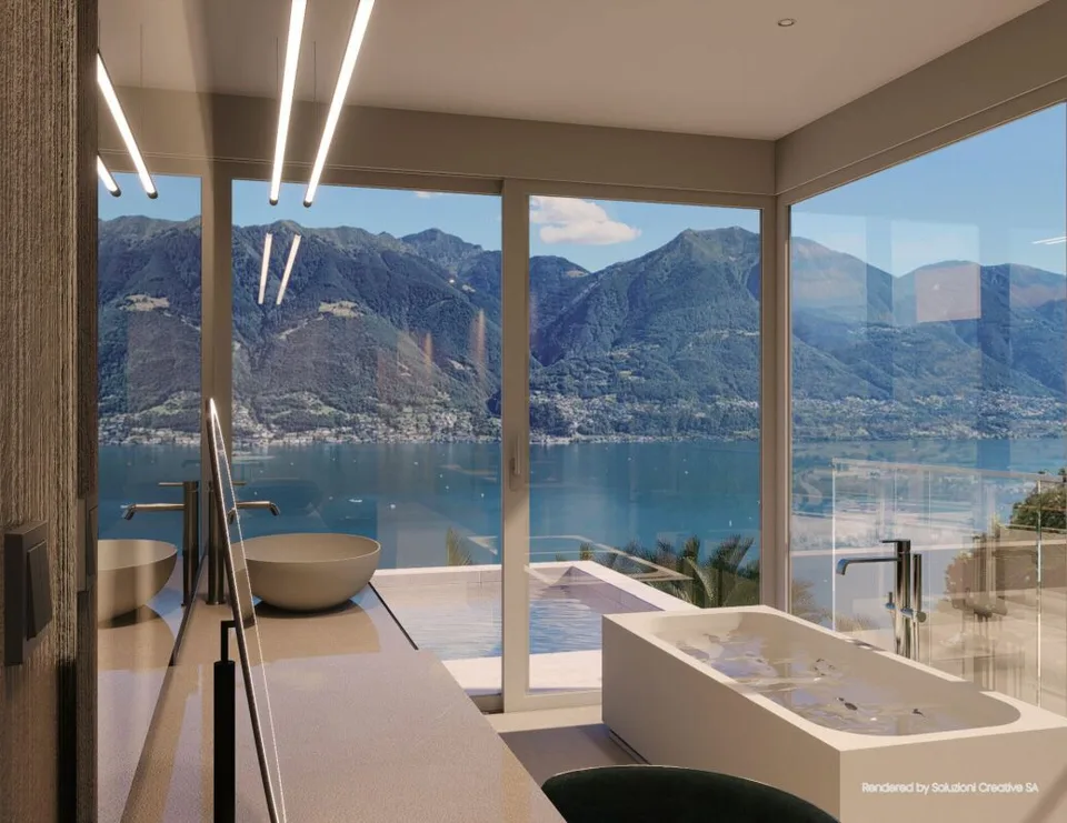Villa da sogno in posizione unica con imprendibile vista lago, wellness e piscina – Foto 11 von 18
