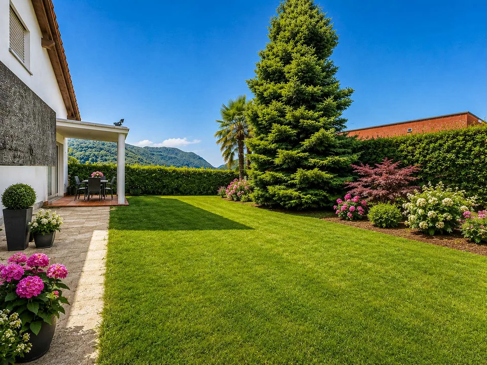 Maison unifamiliale avec grand jardin à Gentilino
