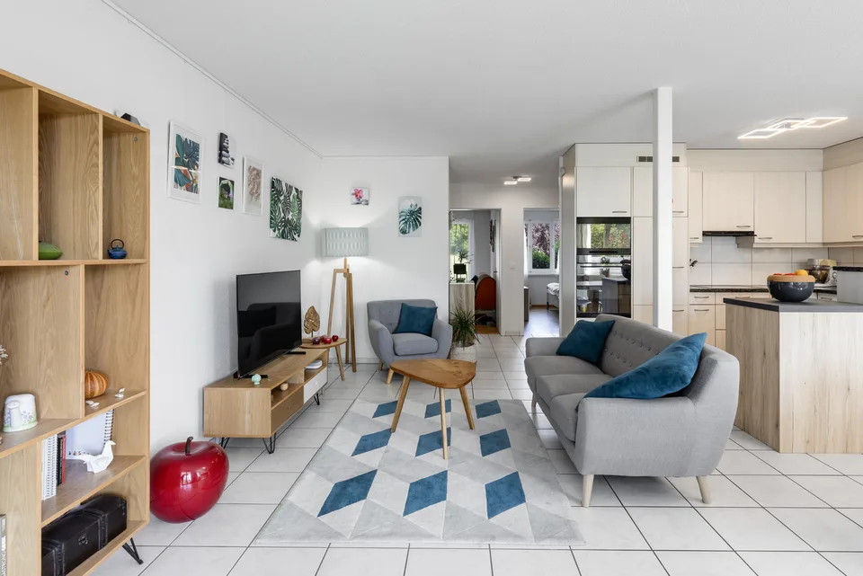 3.5 pièces au calme avec espaces extérieurs - entre Fribourg et Berne
