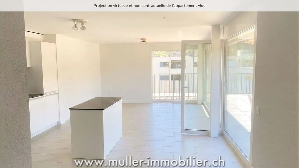 Bell'appartamento traversante nel villaggio di Remaufens