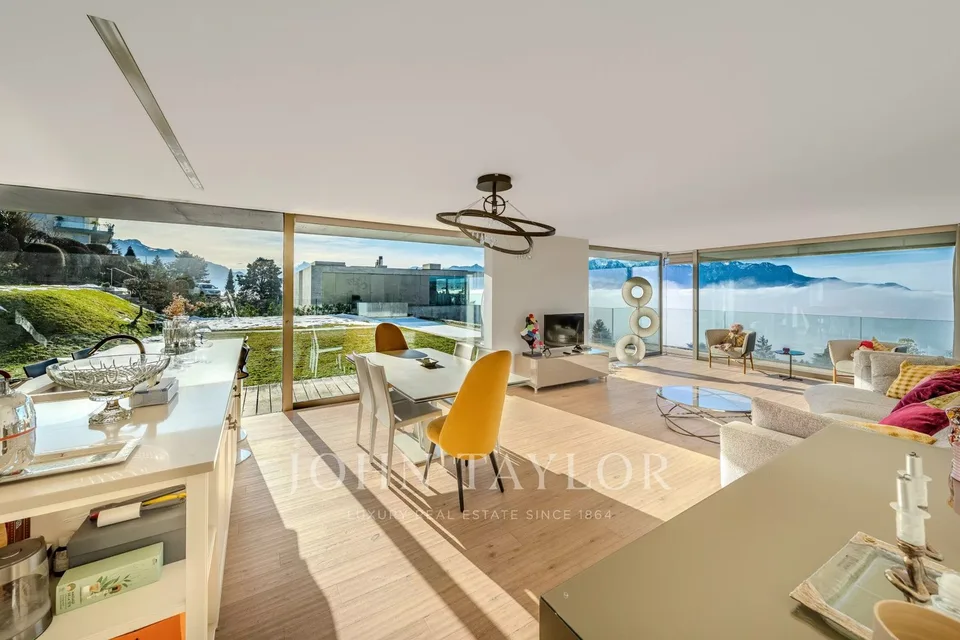 Exceptionnel 4.5 pièces contemporain avec vue panoramique sur le lac