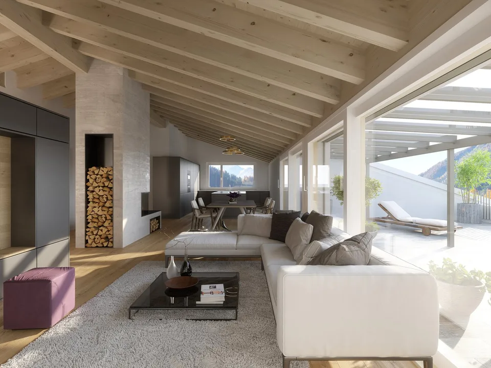 Esclusiva seconda casa a Davos-Frauenkirch! Appartamento mansardato di 4,5 locali