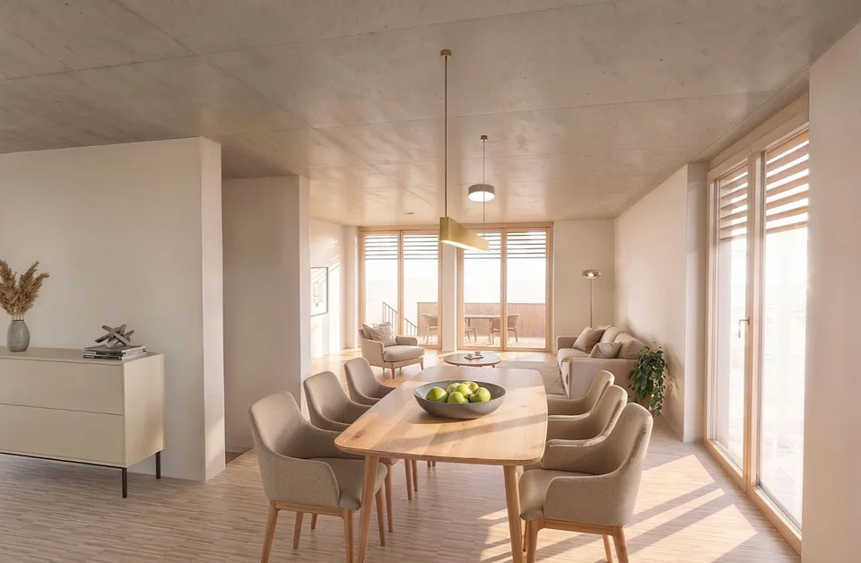 Modernes Wohnen auf zwei Ebenen – 5,5-Zi Maisonette mit Balkon, Wärmepumpe & PV in Fischingen