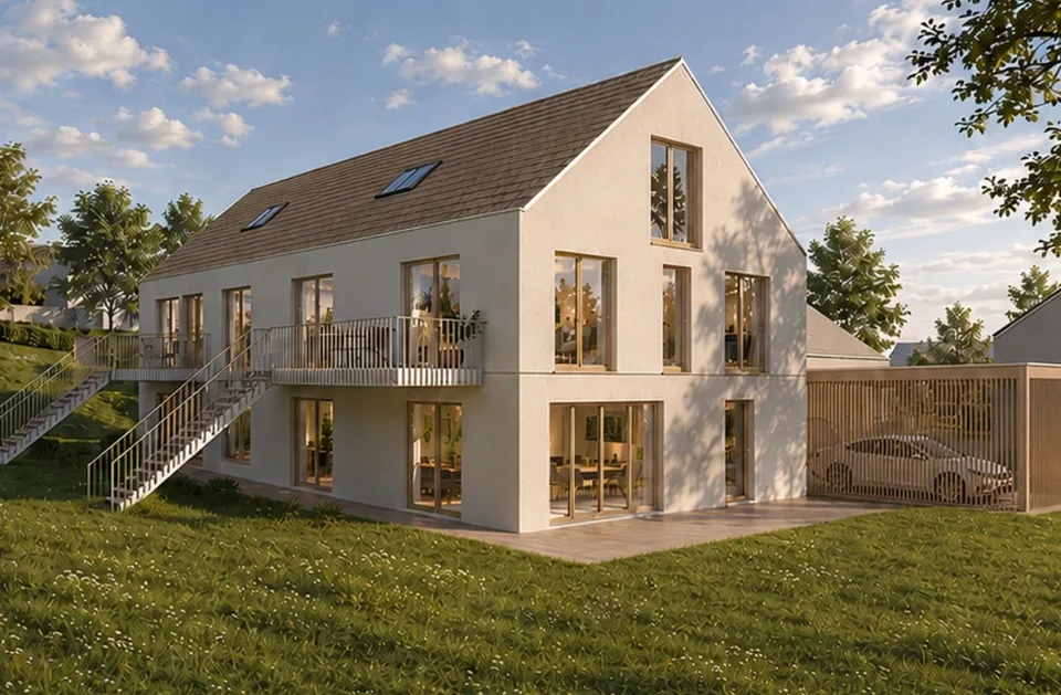 Modernes Wohnen auf zwei Ebenen – 5,5-Zi Maisonette mit Balkon, Wärmepumpe & PV in Fischingen
