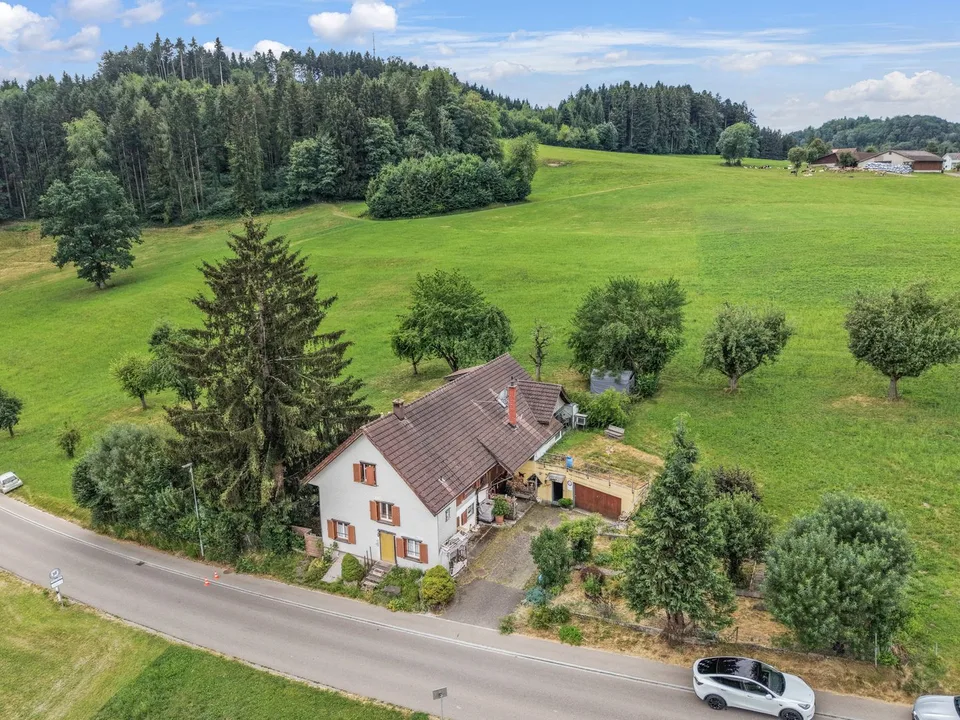 Maison de ferme charmante avec deux unités d'habitation dans un emplacement idyllique à Oberwangen (Dussnang)