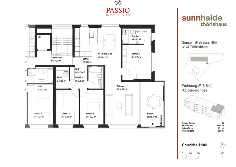 Appartement de construction neuve 4,5 pièces avec aménagement intérieur de haute qualité