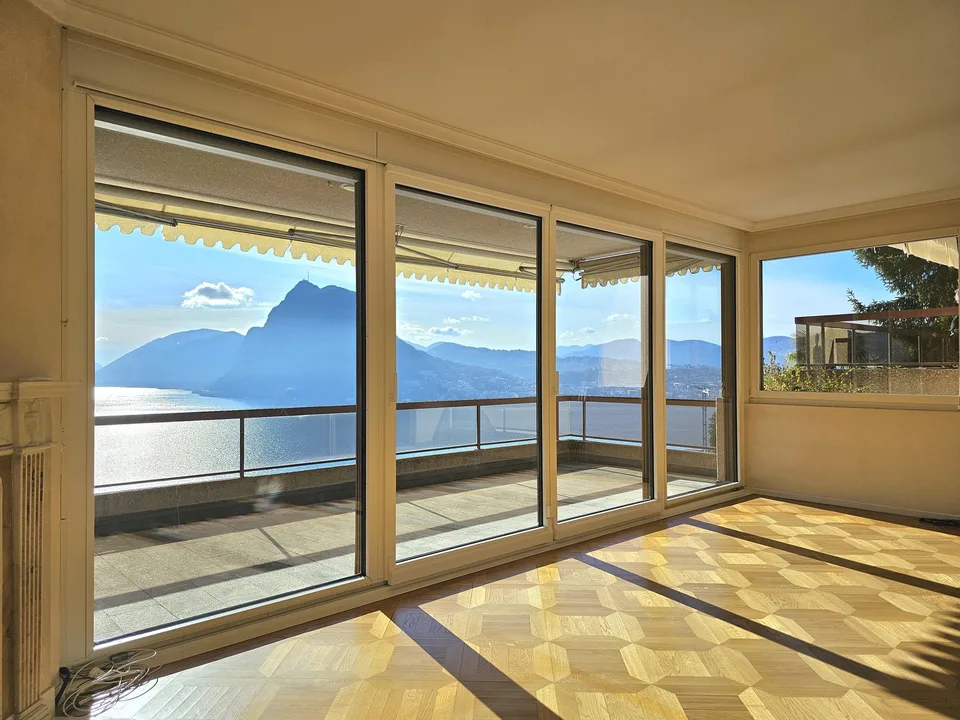 Ruvigliana: Appartement de luxe 5.5 pièces avec vue enchantante sur le lac, jardin privé et terrasses