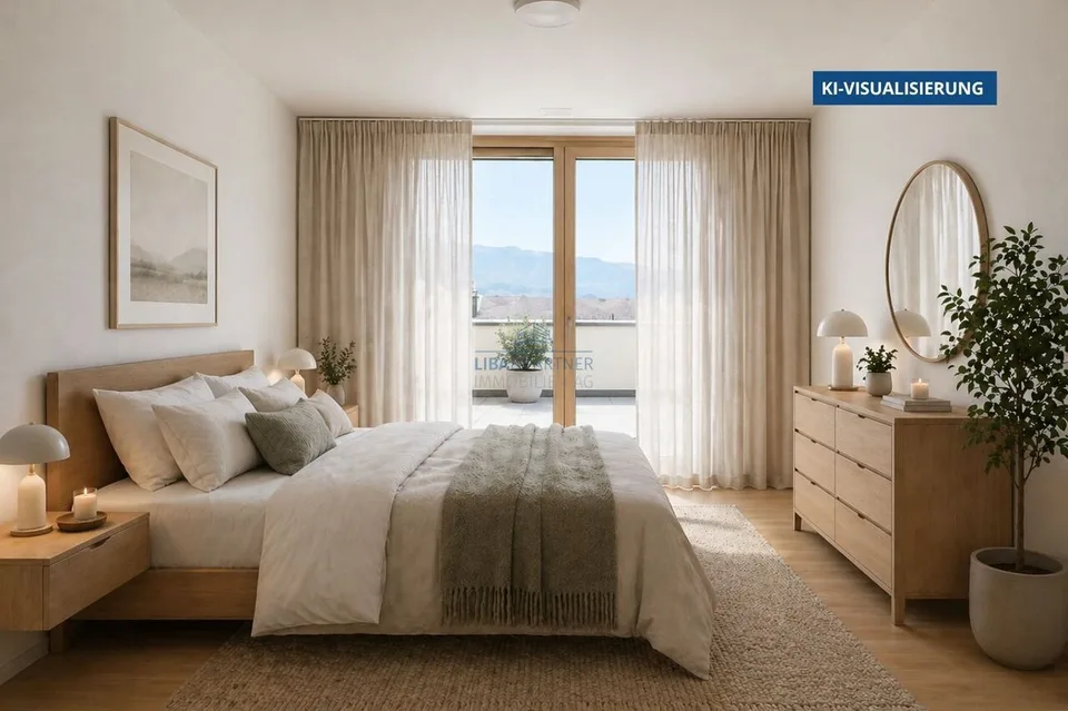Attraktive 3.5-Zimmer-Terrassenwohnung in ruhiger Hanglage mit Rheinblick