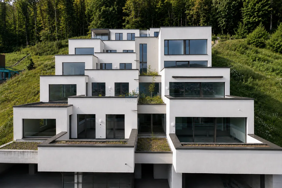 Attraktive 3.5-Zimmer-Terrassenwohnung in ruhiger Hanglage mit Rheinblick